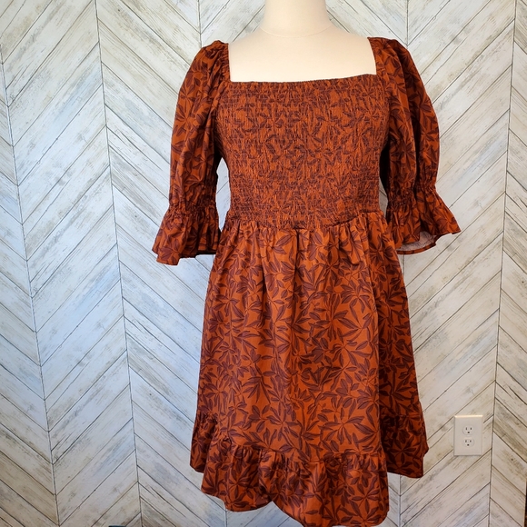 Eloquii Elements Square Neck Smocked Bodice Dress Size 26 - Picture 3 of 5